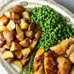Comfort Food Roast Chicken with lemon rosemary saffron Sunday Suppers