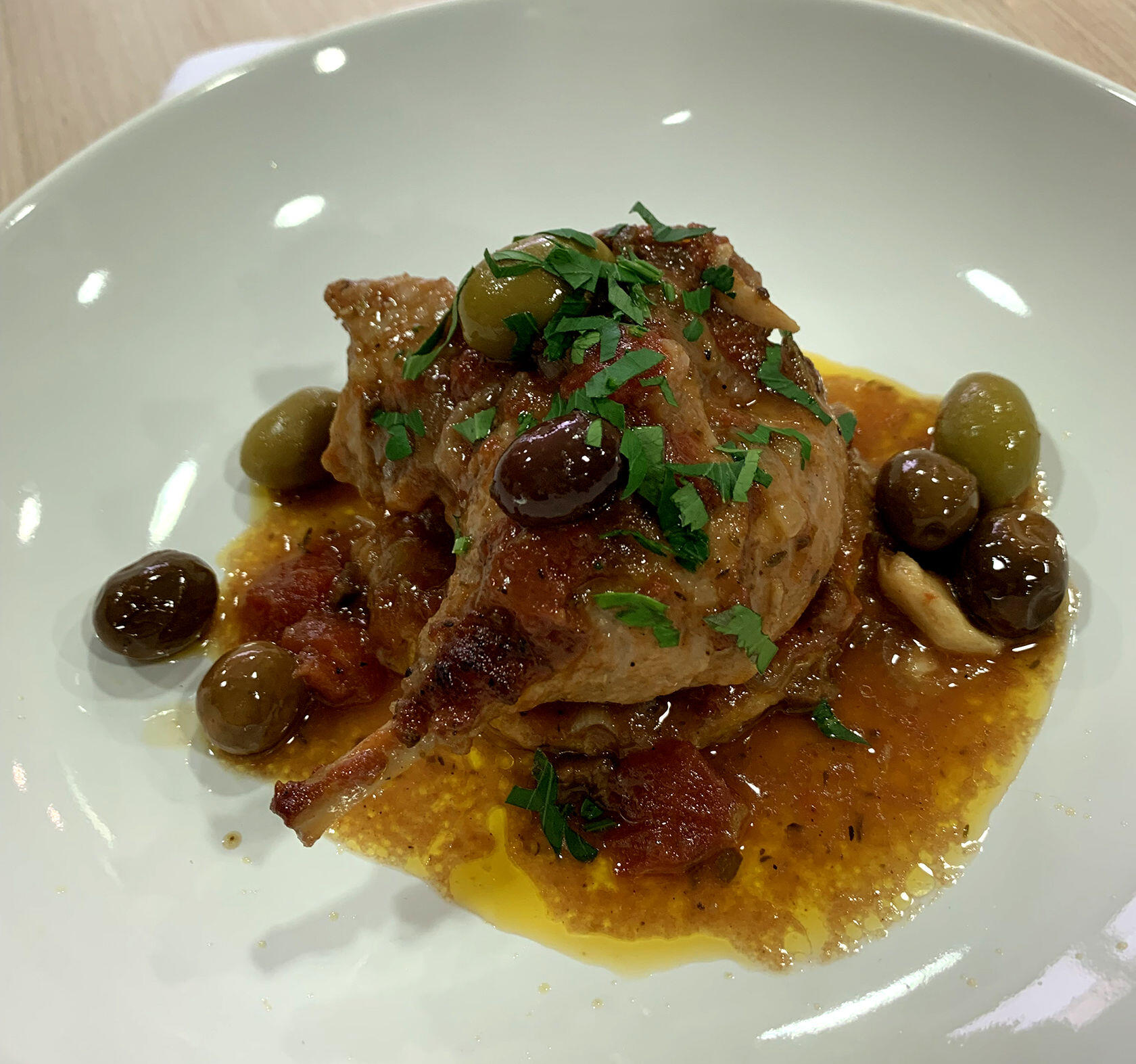 Duck Thighs Roasted Olives Tomatoes Cooking Classes