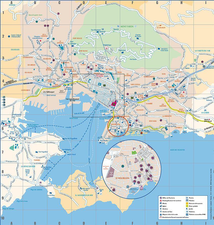 toulon tourist map