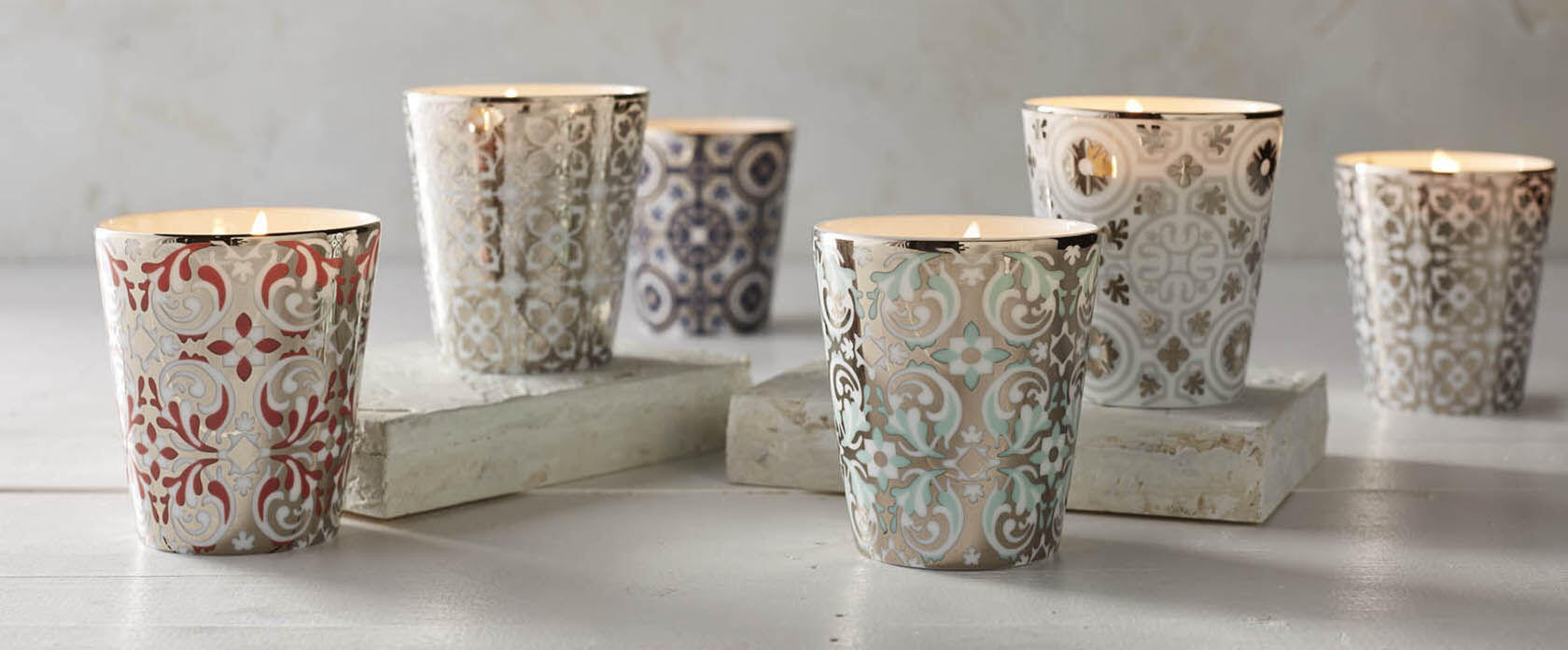 Rose et Marius Limoges Ceramic Candle Collection