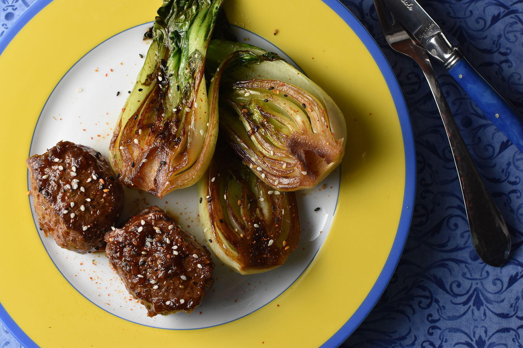 Seared Lamb Medallions Tamari Ginger Glaze