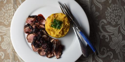 Spiced Duck Breasts Blackberry-Balsamic Sauce