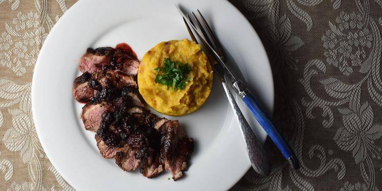Spiced Duck Breasts Blackberry-Balsamic Sauce