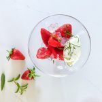 Strawberries and Cream with Rosé Gin Jelly