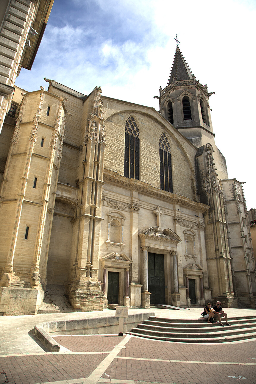 The Ancienne Cathédral St-Siffrein on Place Charles de Gaulle at Carpentras Vaucluse