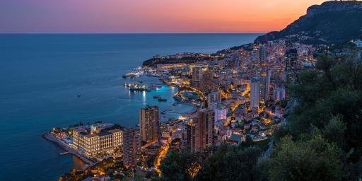 Monaco City View at Night