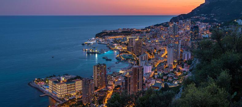 Monaco City View at Night