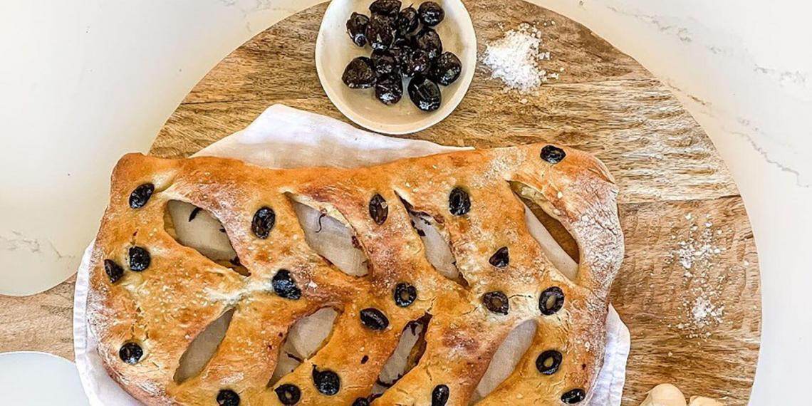Fougasse with Sweet Onions, Olives and Anchovies Perfectly Provence