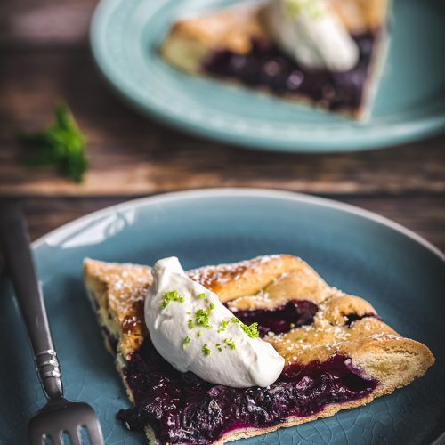 Rustic Blueberry Galette Dessert for Fall Dinner Party Menu