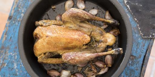 Make Simple Roasted Chicken or Guinea Fowl