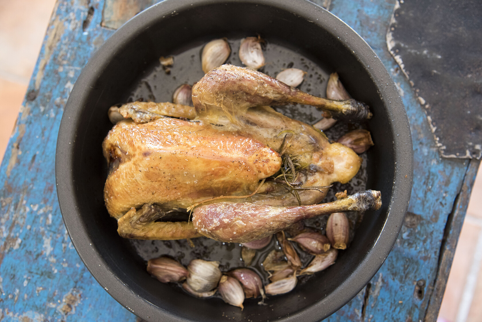 How to Make Simple Roasted Chicken or Guinea Fowl - Perfectly Provence