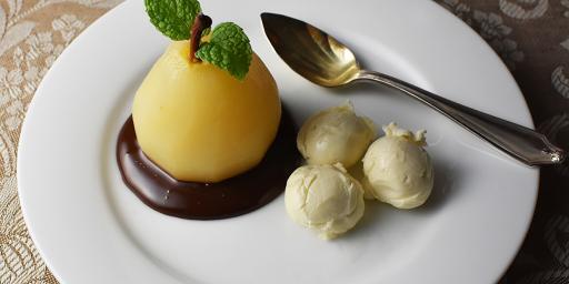 Poached Pears Chocolate Sauce