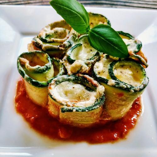 Zucchini Rolls Vegetarian Cooking With Italian Cheeses