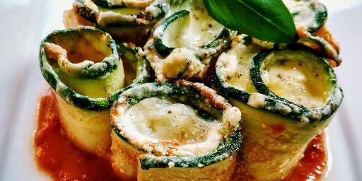 Zucchini Rolls Vegetarian Cooking With Italian Cheeses