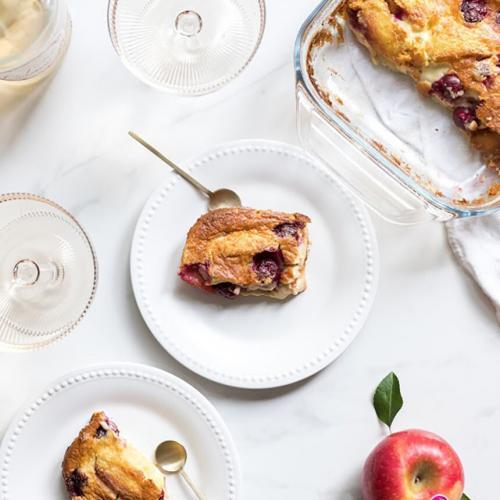 Apples Cherries Classic Clafoutis Pink Lady Apple and Cherry Clafoutis
