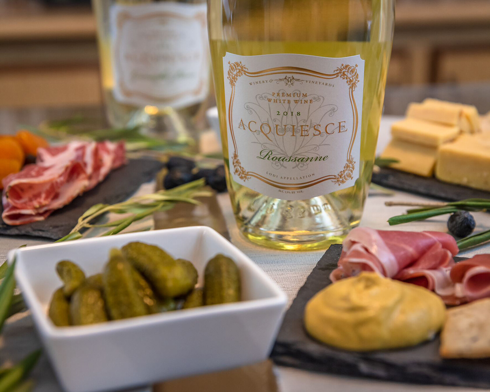 Roussanne and charcuterie