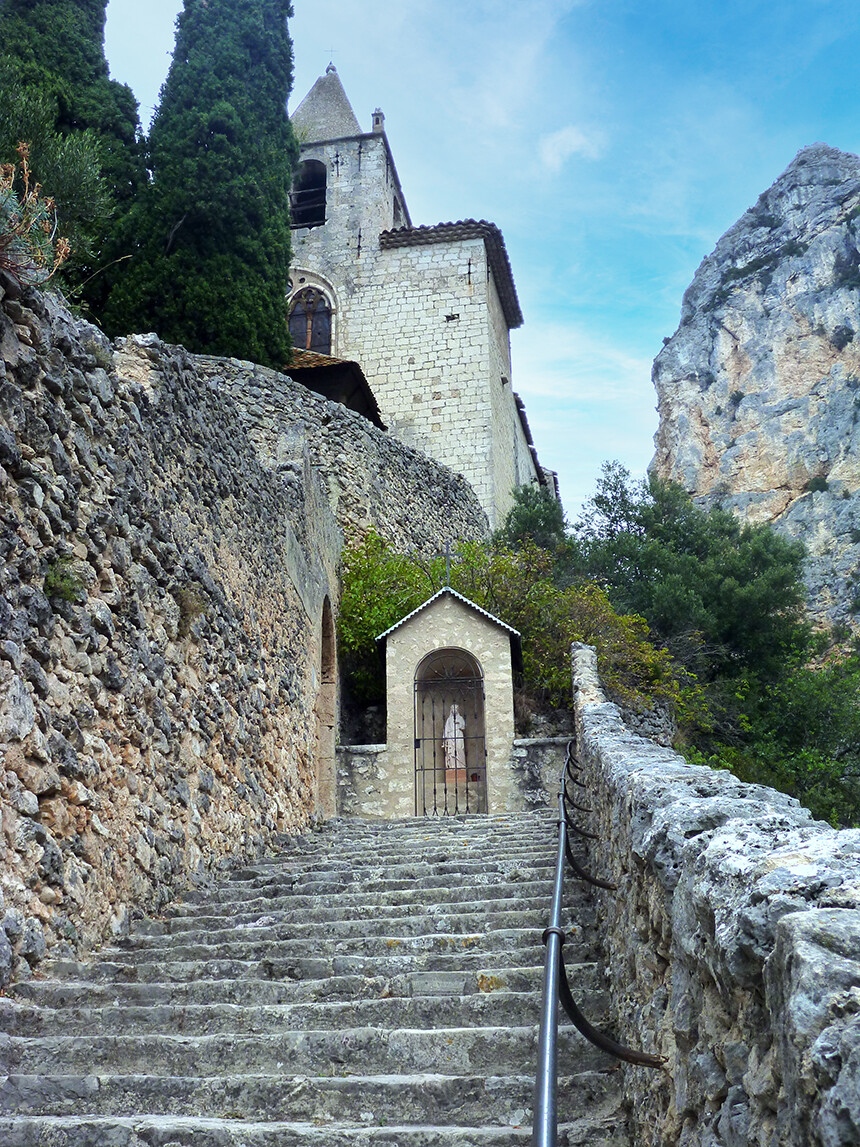 Moustiers-Sainte-Marie Stairs to the Church