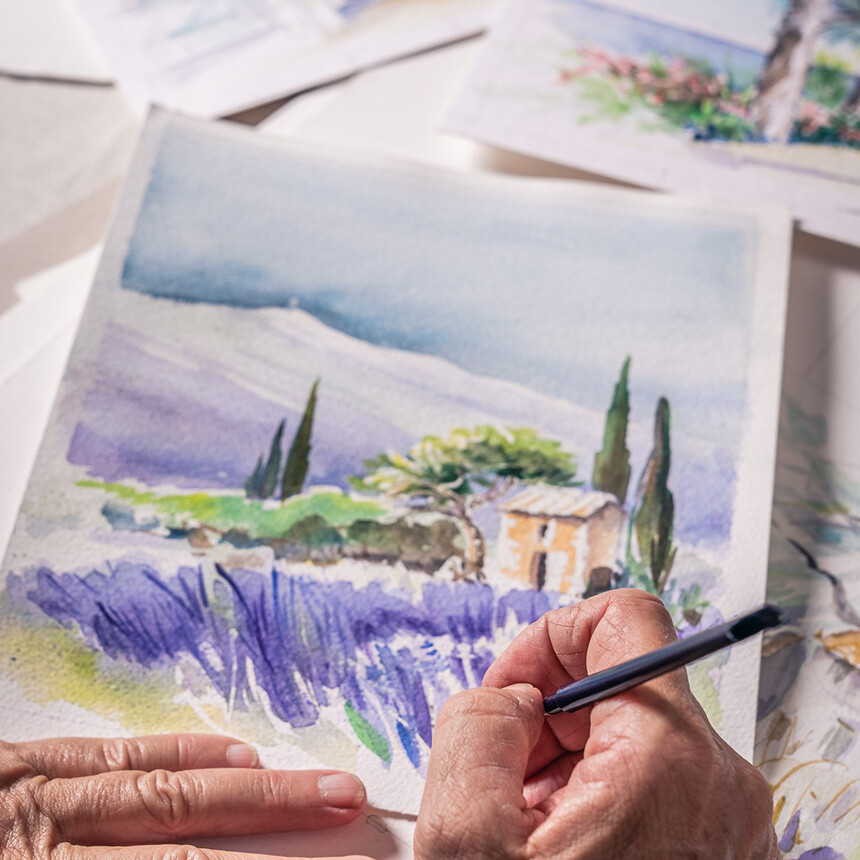 L'AUGUSTE Provence - Watercolour design