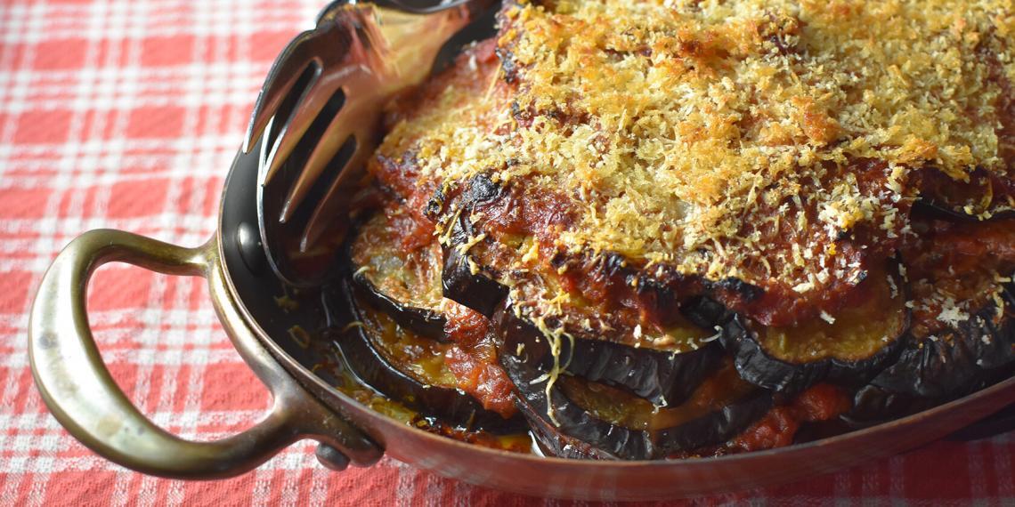 Recipe for Eggplant Gratin with Parmesan and Tomatoes Perfectly Provence