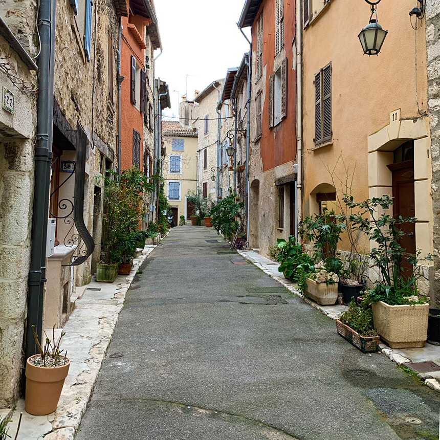 A small street in the old town of Vence
