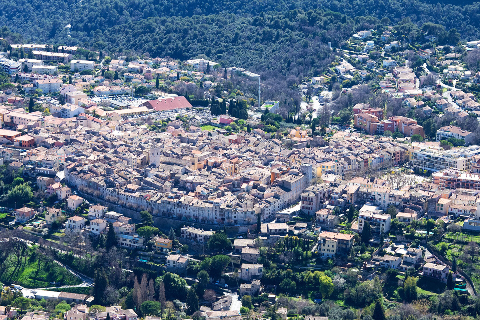 Looking down on Vence from the Baou des Blancs