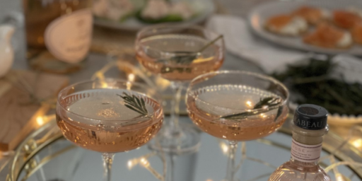 Gin Cocktail Eldeflower and Rosemary Fizz