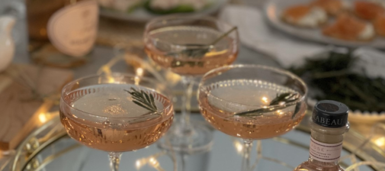 Gin Cocktail Eldeflower and Rosemary Fizz