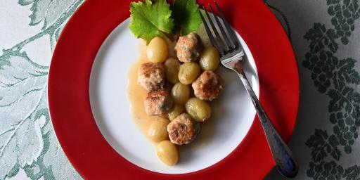 Wine Diner Grapes Meatballs polpettine con le uve