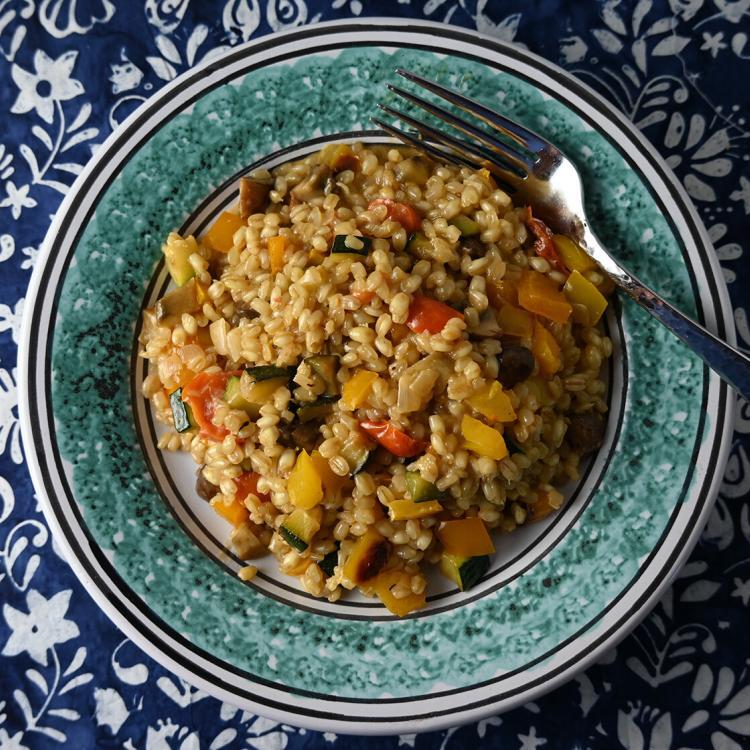 Wheat Berry Risotto with Vegetables a Vegetarian Main Course ...