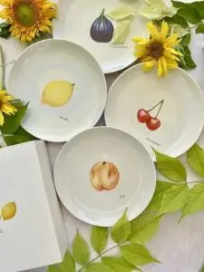 French Porcelain Dessert Plates
