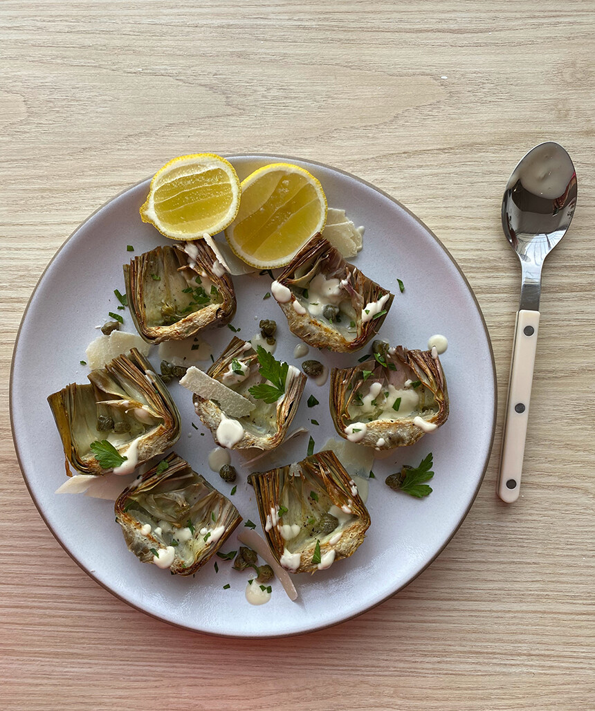 Purple Artichokes with Lemon and Capers a Delicious Side Dish