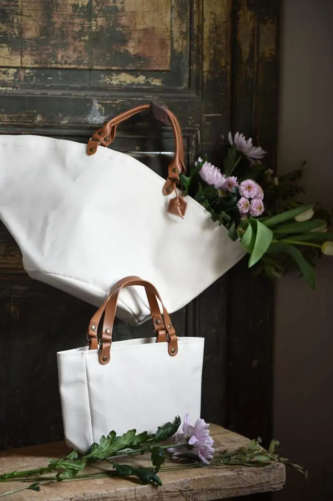 Large White Cotton Market Bag