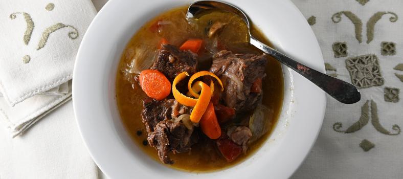 Traditional Beef Daube from Provence with White Wine