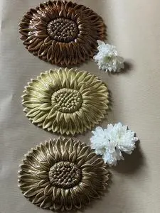 Hand-Crafted Decorative Ceramic Sunflowers