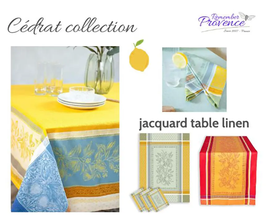 Gorgeous Citrus Pattern Table Linens from Provence