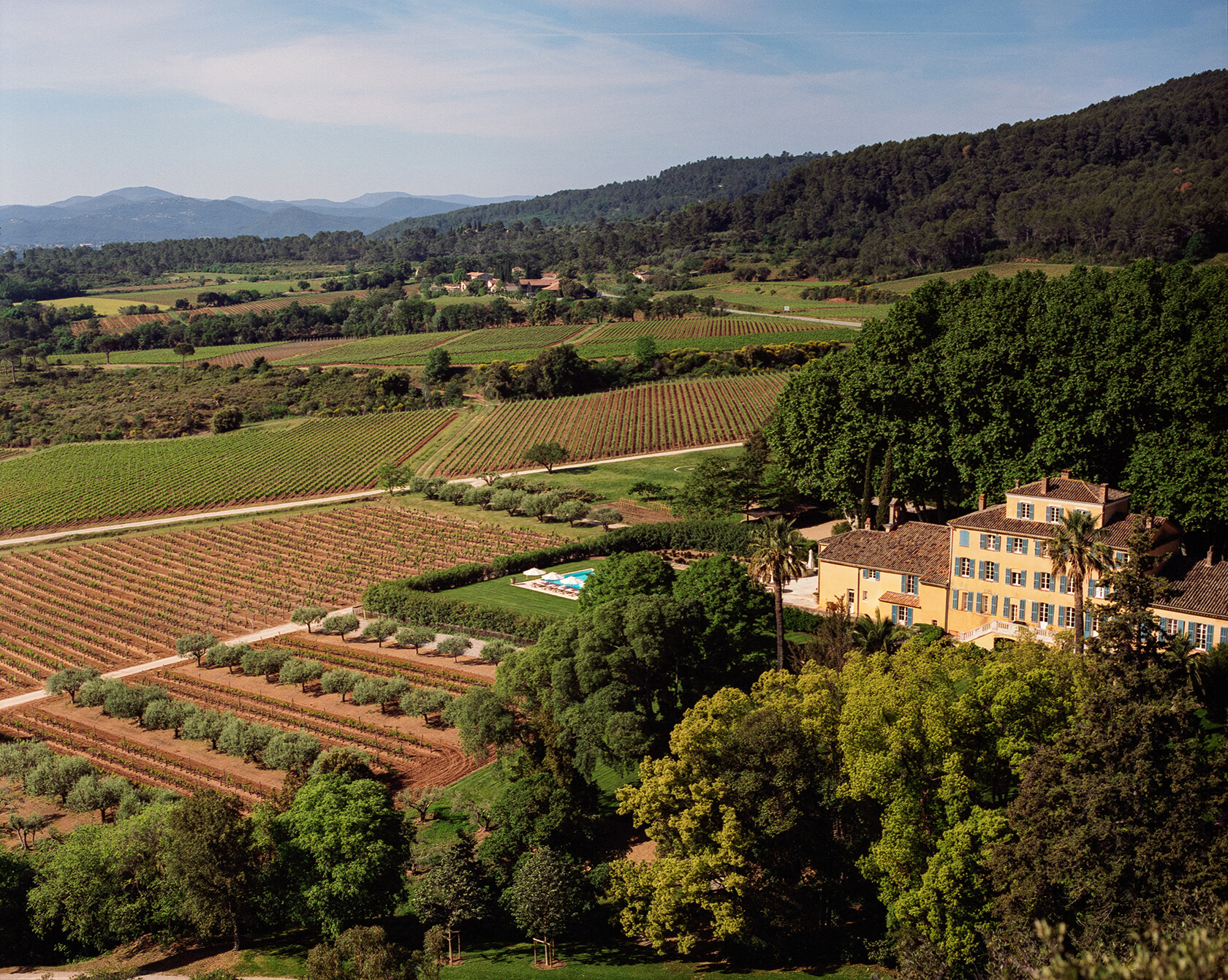 Spring time at the Esclans estate in Provence.
