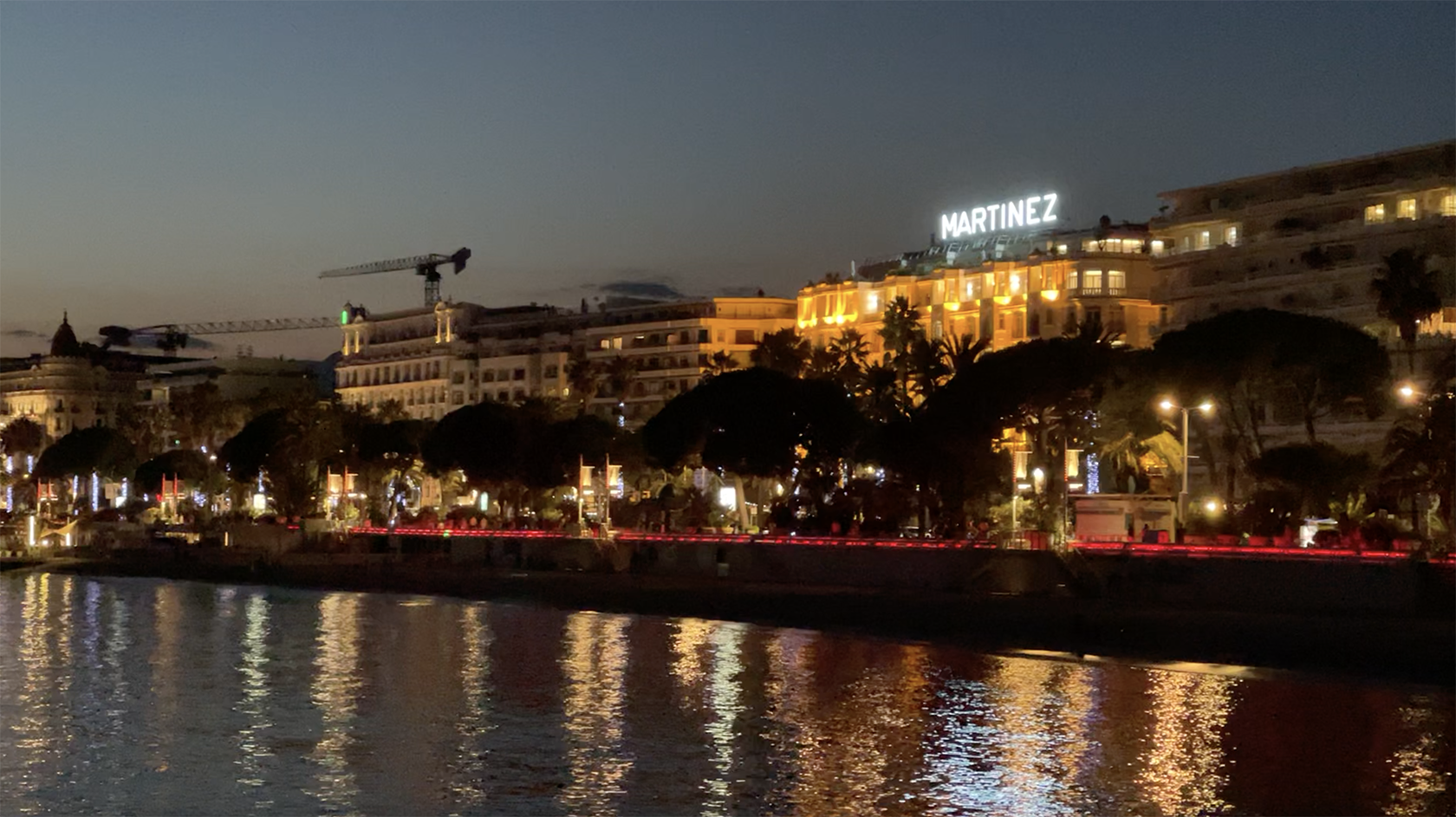 Cannes France at Night