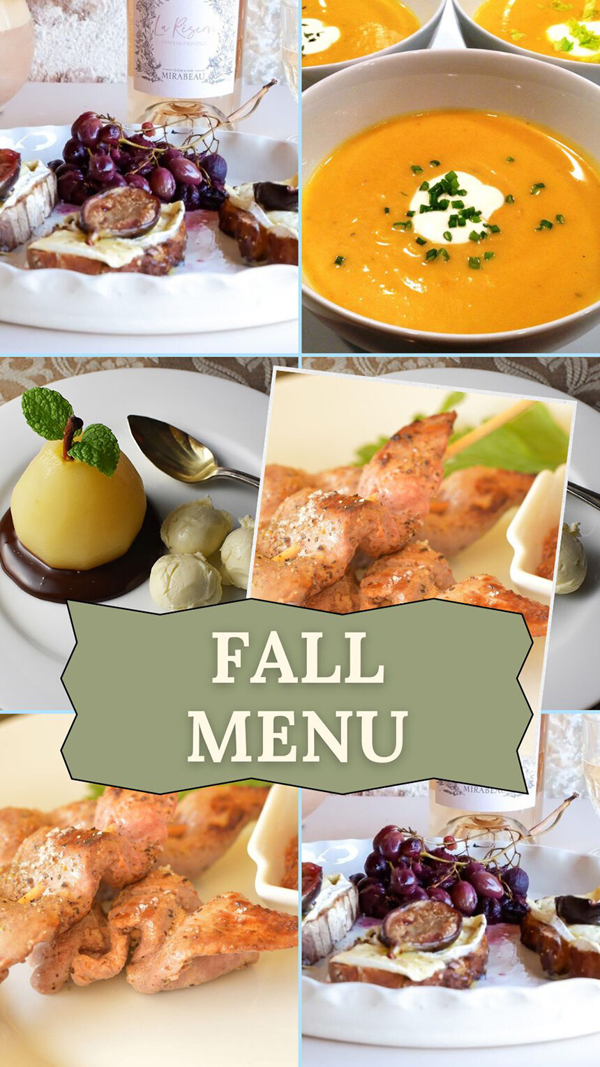 Fall Flavours of Provence Dinner Menu