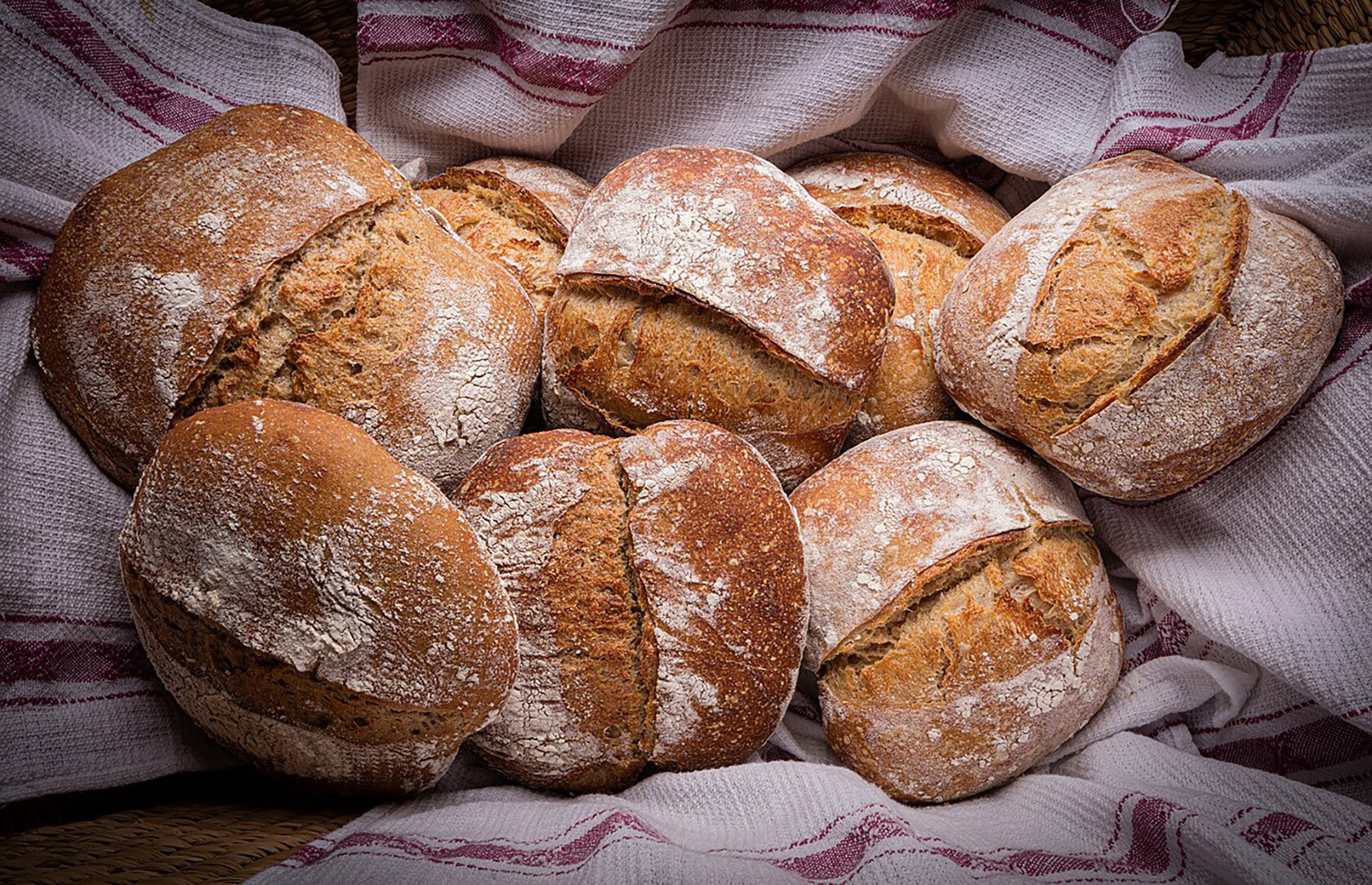 Homemade sourdough bread cooking in Provence