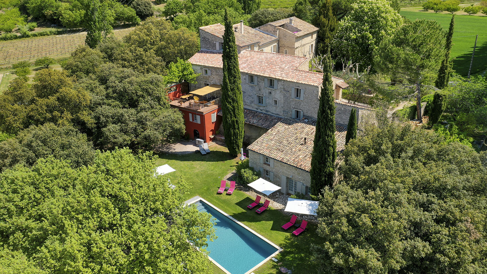 Airiel view Le Prieuré La Madelène B&B