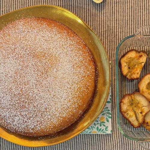 Citrus Ricotta Cake with Roasted Pears Atelier Laurel in Provence